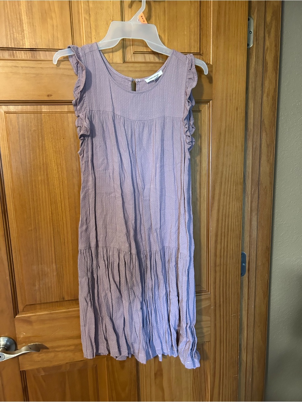 mittoshop Lavender Ruffle Sleeve Midi Dress